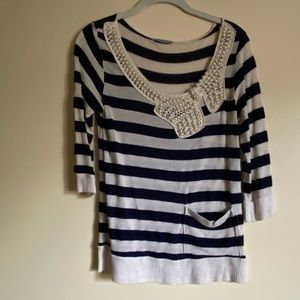 Charlotte Russe Bow Tie Shirt S